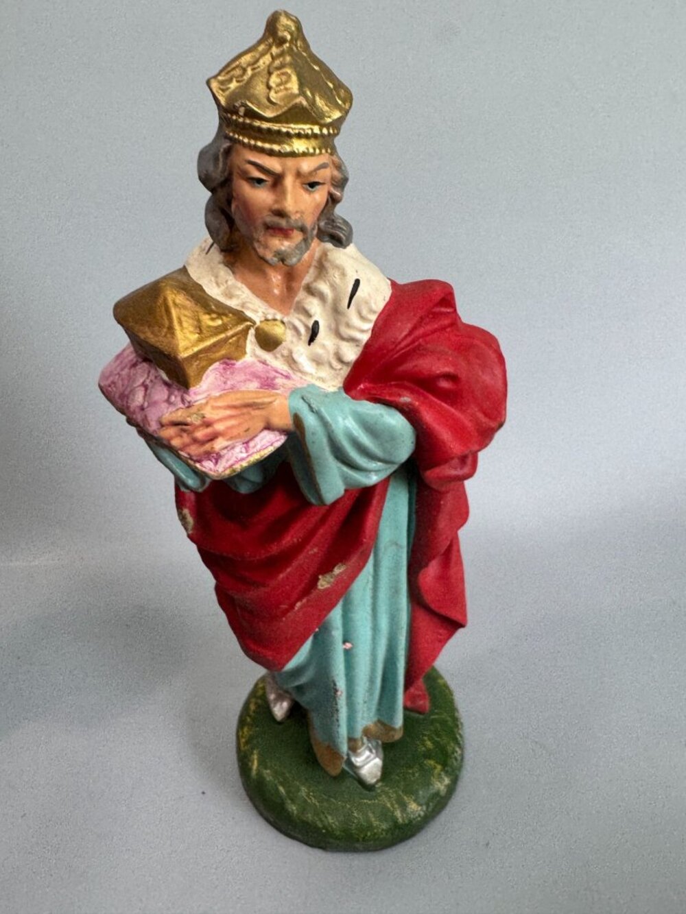 Vintage Italy Paper Mache Three Wise Men Nativity 8" Scale Set of 3 Kings - Picture 8 of 16